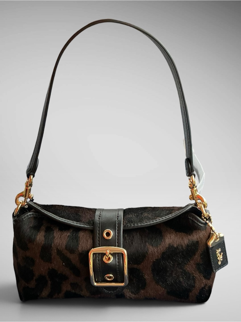 Coach Abbie Shoulder Bag Haircalf Leopard Print CFO63 NWT